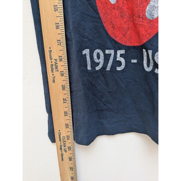 The Rolling Stones T-Shirt Graphic 1975 US Tour Short Sleeve Blue Size XS - Picture 6 of 8